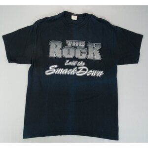 RARE WWF Wrestling The‎ Rock Laid The Smack Down Candy Buffalo NY T-shirt Sz XL